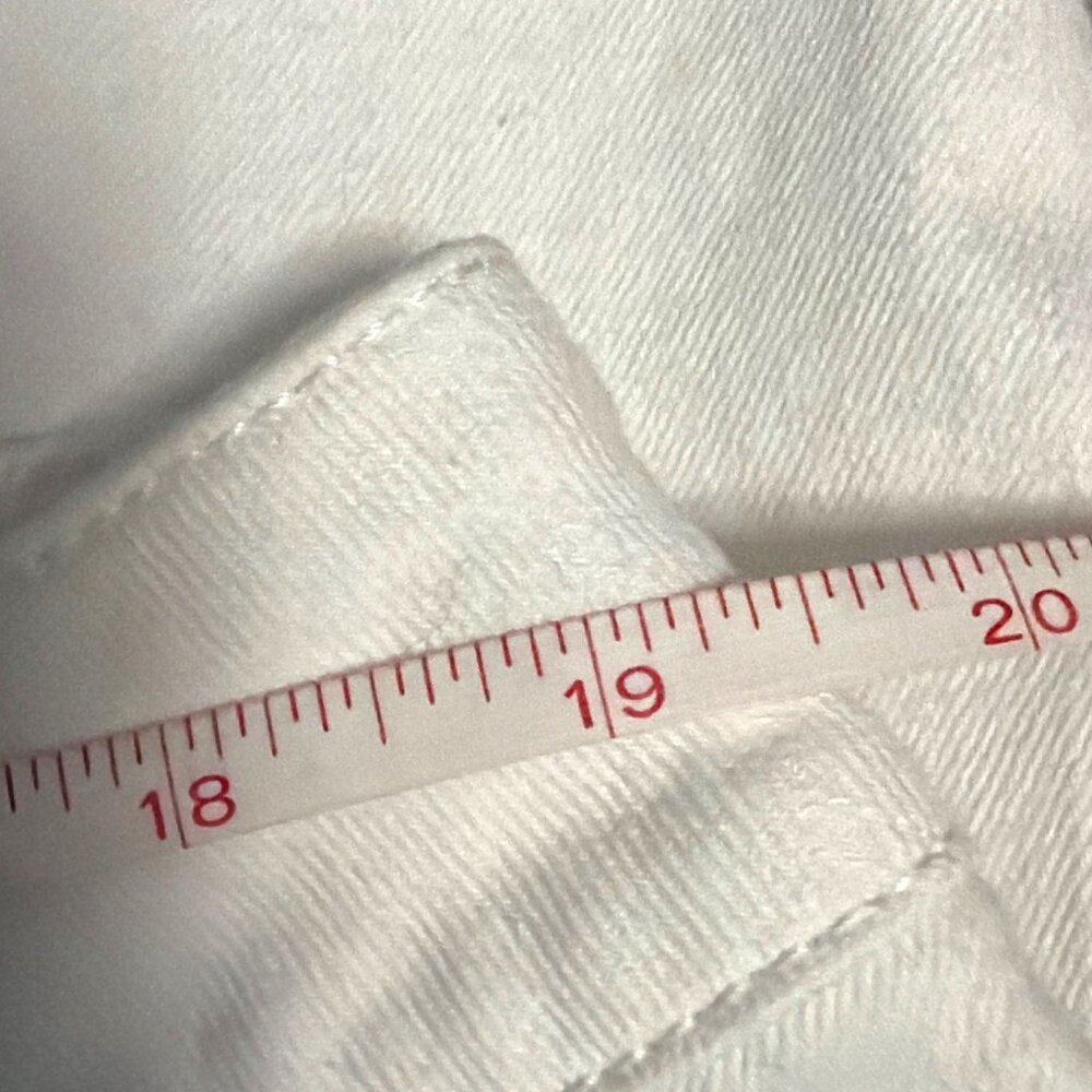 Lane Bryant Womens White Genius Fit Capri Jeans Size 18 Cotton Blend Back Pocket - Picture 6 of 8